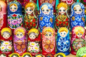 Colorful Russian Nesting Dolls 